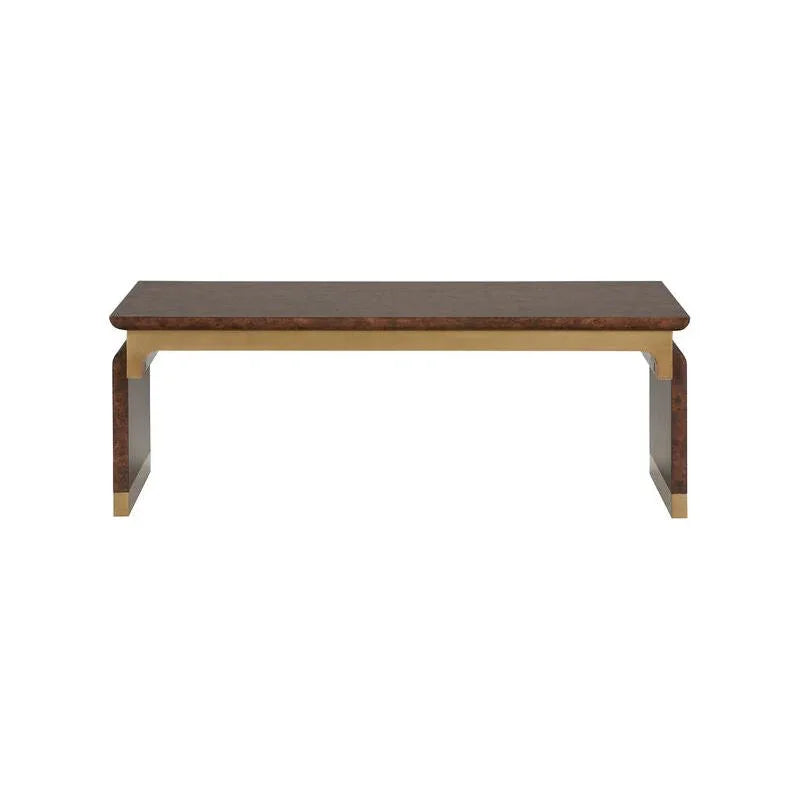 Gion Brass Rectangular Cocktail Table - LOOMLAN - Wildwood - Coffee Tables