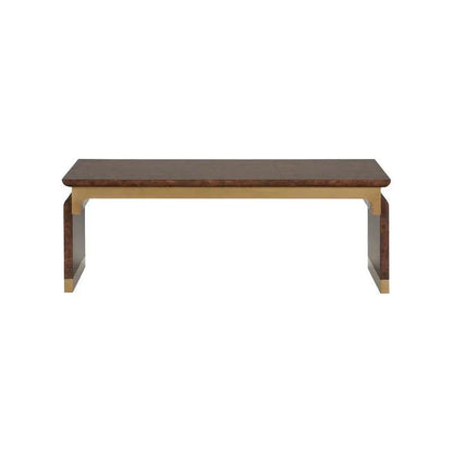 Gion Brass Rectangular Cocktail Table - LOOMLAN - Wildwood - Coffee Tables