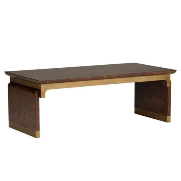 Gion Brass Rectangular Cocktail Table - LOOMLAN - Wildwood - Coffee Tables