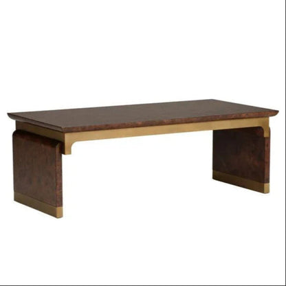 Gion Brass Rectangular Cocktail Table - LOOMLAN - Wildwood - Coffee Tables