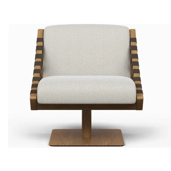 Girona Fabric Elegance Swivel Club Chair - LOOMLAN - Urbia - Club Chairs