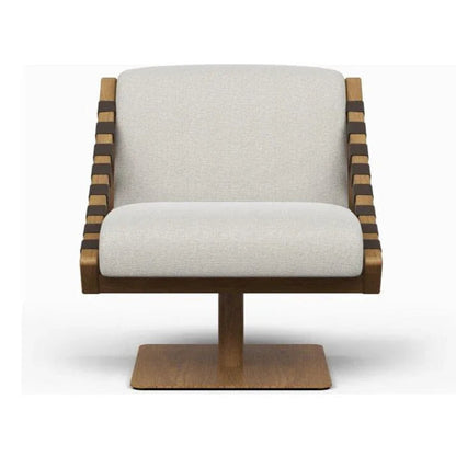 Girona Fabric Elegance Swivel Club Chair - LOOMLAN - Urbia - Club Chairs