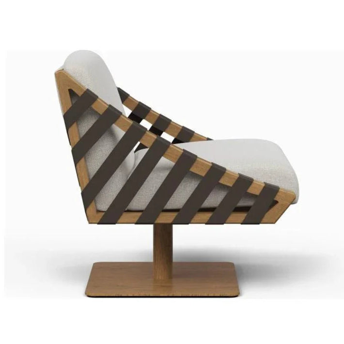 Girona Fabric Elegance Swivel Club Chair - LOOMLAN - Urbia - Club Chairs