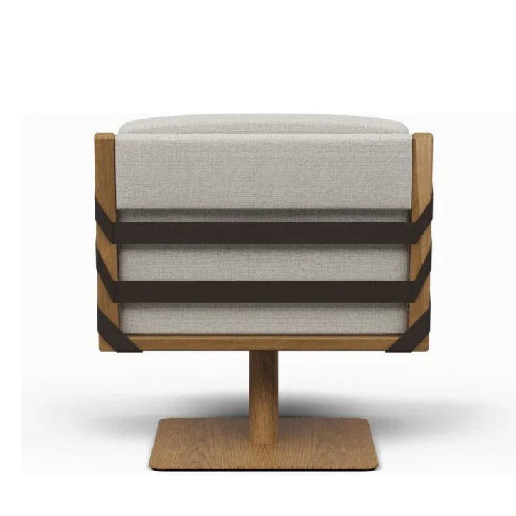 Girona Fabric Elegance Swivel Club Chair - LOOMLAN - Urbia - Club Chairs