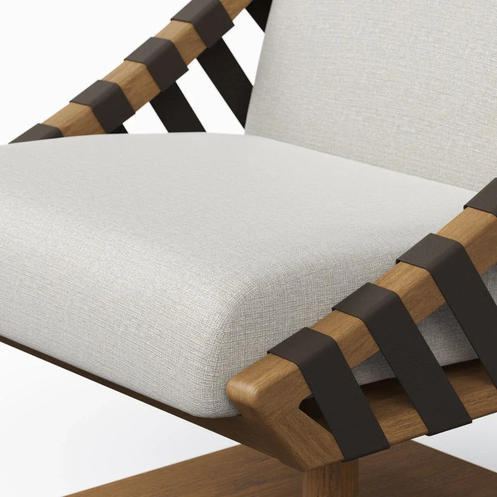 Girona Fabric Elegance Swivel Club Chair - LOOMLAN - Urbia - Club Chairs