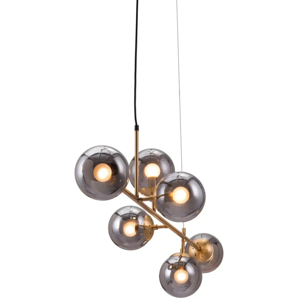 Gisela Ceiling Lamp Brass - LOOMLAN - Zuo Modern - Chandeliers