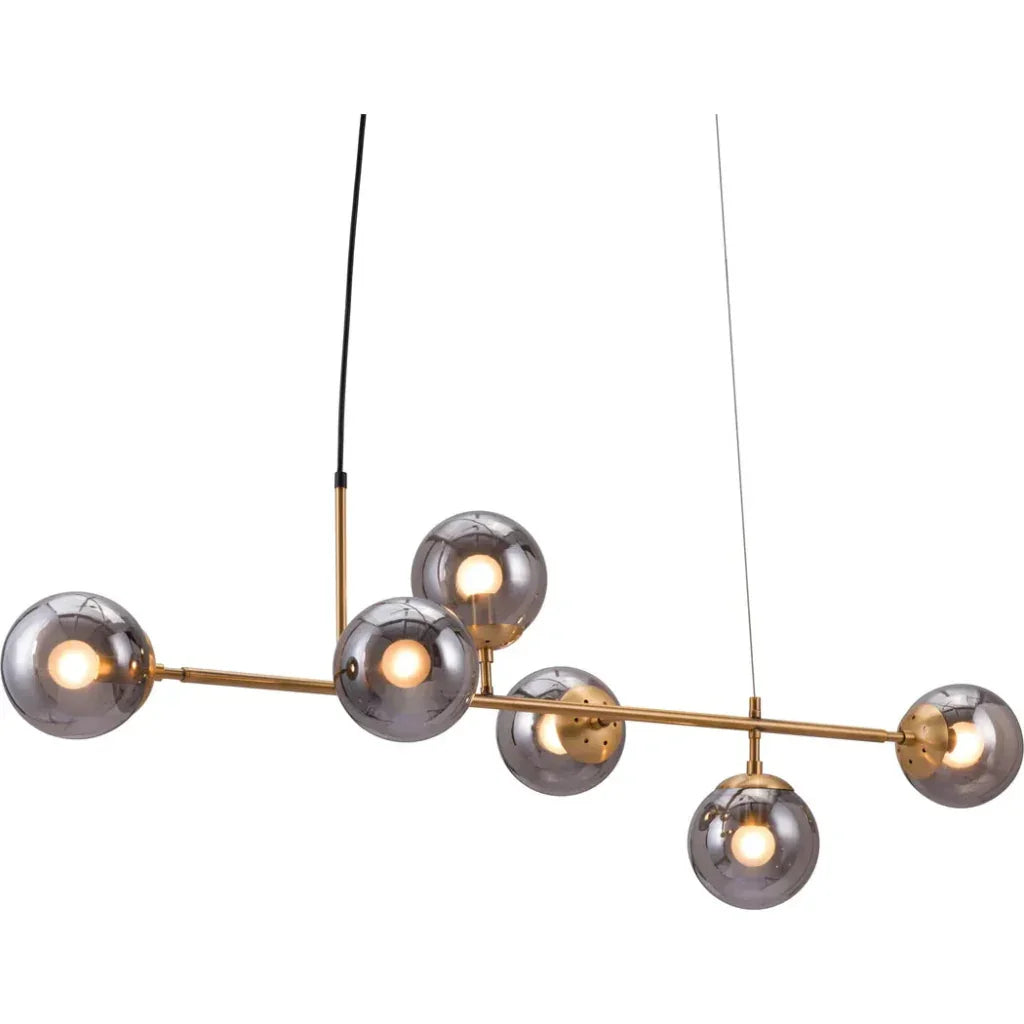 Gisela Ceiling Lamp Brass - LOOMLAN - Zuo Modern - Chandeliers