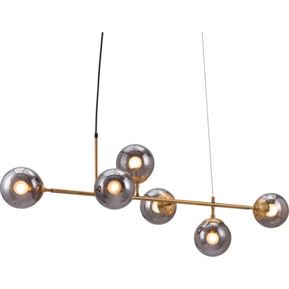 Gisela Ceiling Lamp Brass - LOOMLAN - Zuo Modern - Chandeliers