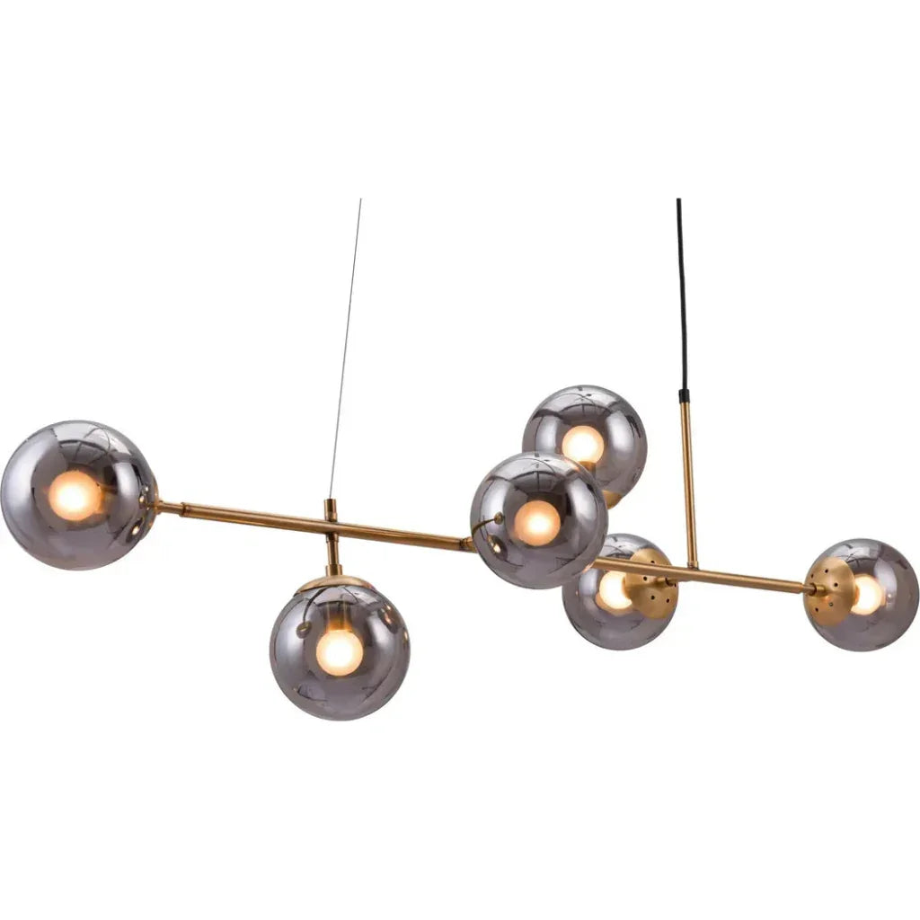 Gisela Ceiling Lamp Brass - LOOMLAN - Zuo Modern - Chandeliers