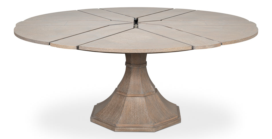 Giselle Jupe Extendable Wooden Dining Table-Dining Tables-Sarreid-LOOMLAN
