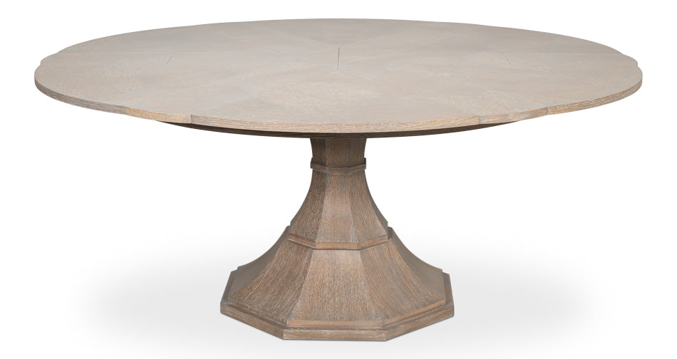 Giselle Jupe Extendable Wooden Dining Table-Dining Tables-Sarreid-LOOMLAN