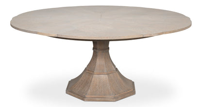 Giselle Jupe Extendable Wooden Dining Table-Dining Tables-Sarreid-LOOMLAN