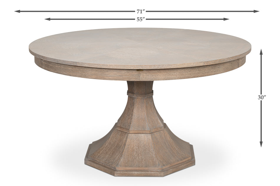 Giselle Jupe Extendable Wooden Dining Table-Dining Tables-Sarreid-LOOMLAN