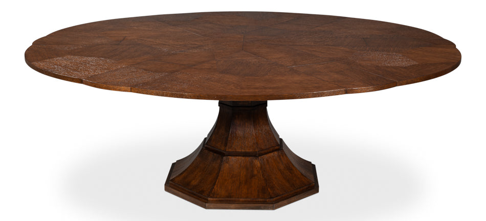Giselle Jupe Extendable Wooden Dining Table-Dining Tables-Sarreid-LOOMLAN