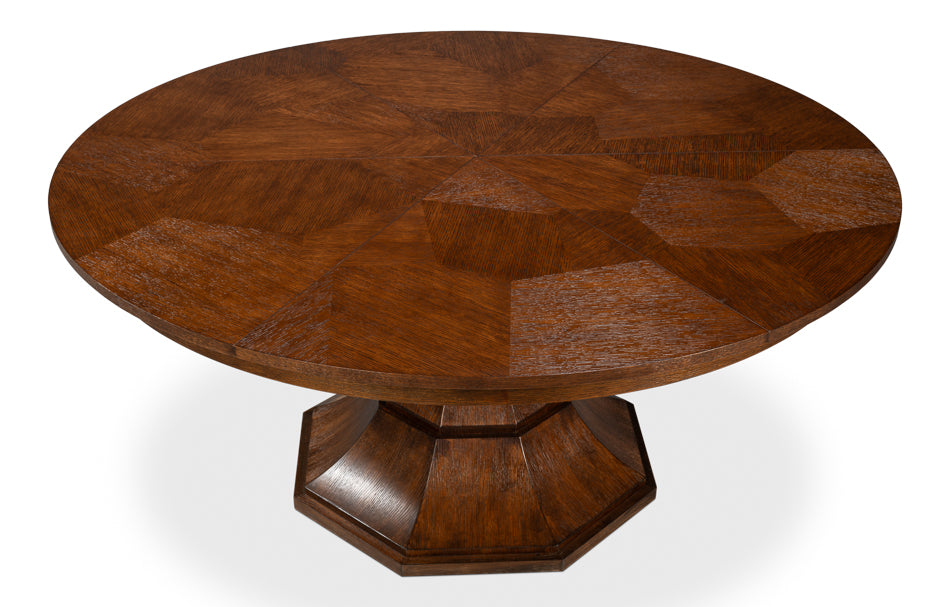 Giselle Jupe Extendable Wooden Dining Table-Dining Tables-Sarreid-LOOMLAN