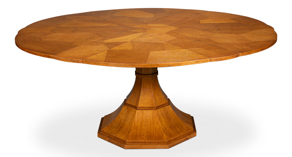 Giselle Jupe Extendable Wooden Dining Table-Dining Tables-Sarreid-LOOMLAN