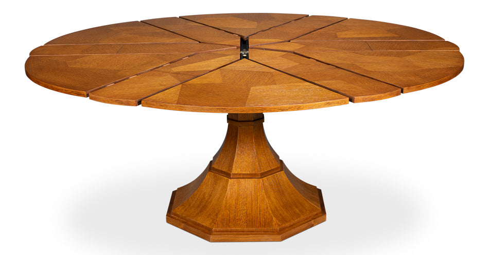 Giselle Jupe Extendable Wooden Dining Table-Dining Tables-Sarreid-LOOMLAN