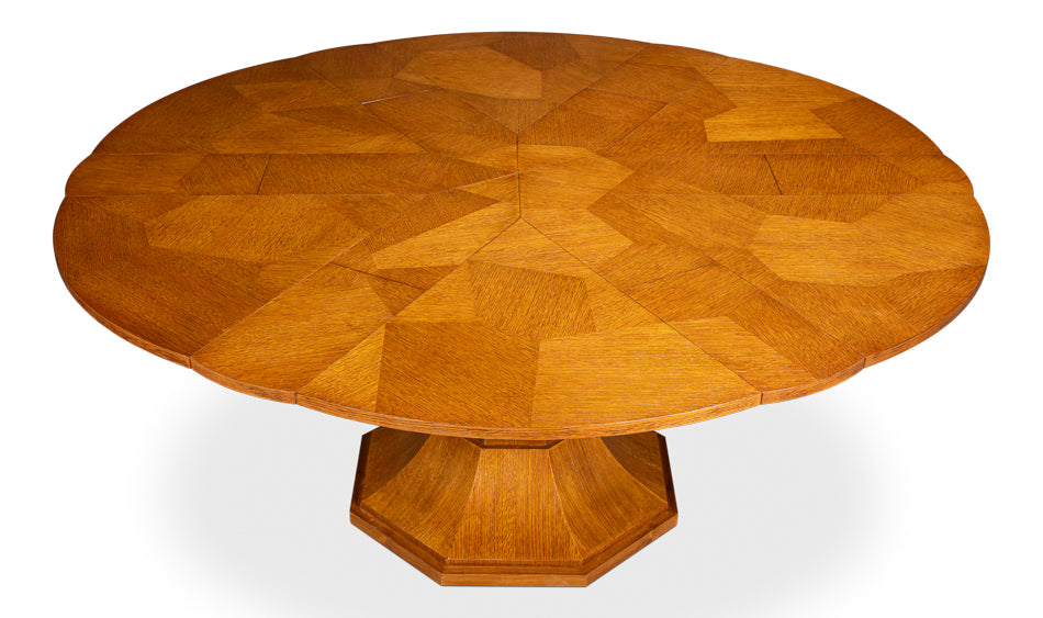 Giselle Jupe Extendable Wooden Dining Table-Dining Tables-Sarreid-LOOMLAN