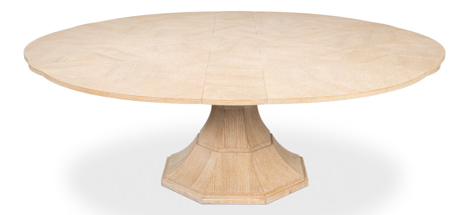 Giselle Jupe Extendable Wooden Dining Table-Dining Tables-Sarreid-LOOMLAN