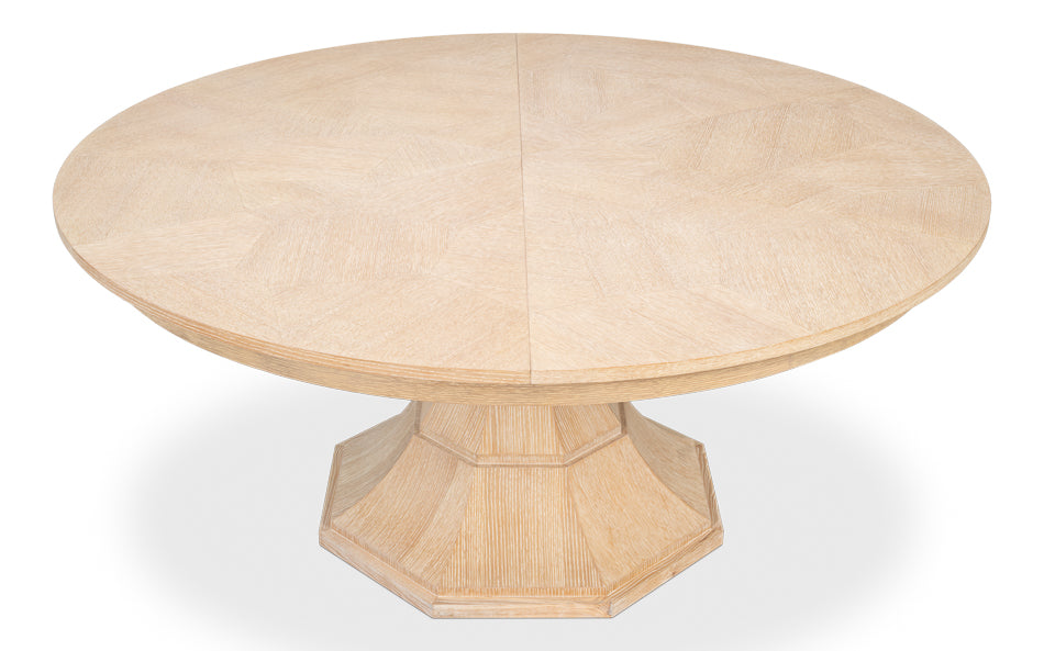 Giselle Jupe Extendable Wooden Dining Table-Dining Tables-Sarreid-LOOMLAN
