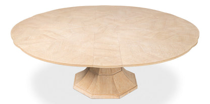 Giselle Jupe Extendable Wooden Dining Table-Dining Tables-Sarreid-LOOMLAN