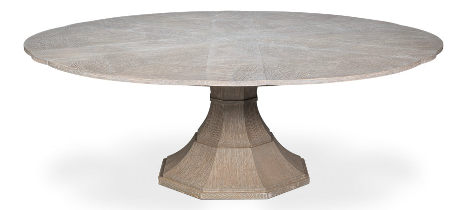 Giselle Jupe Extendable Wooden Dining Table-Dining Tables-Sarreid-LOOMLAN