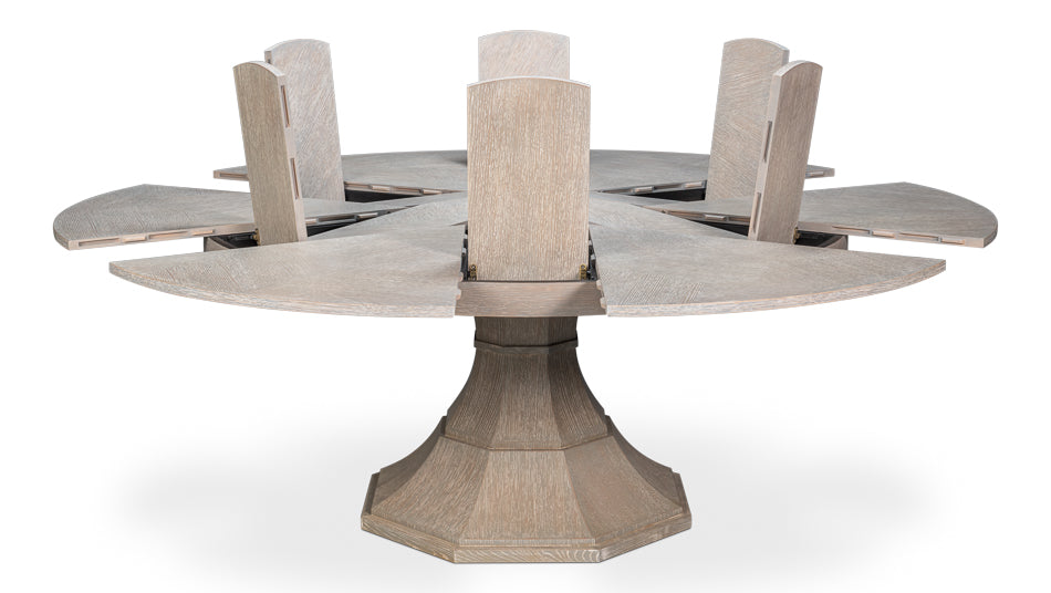 Giselle Jupe Extendable Wooden Dining Table-Dining Tables-Sarreid-LOOMLAN