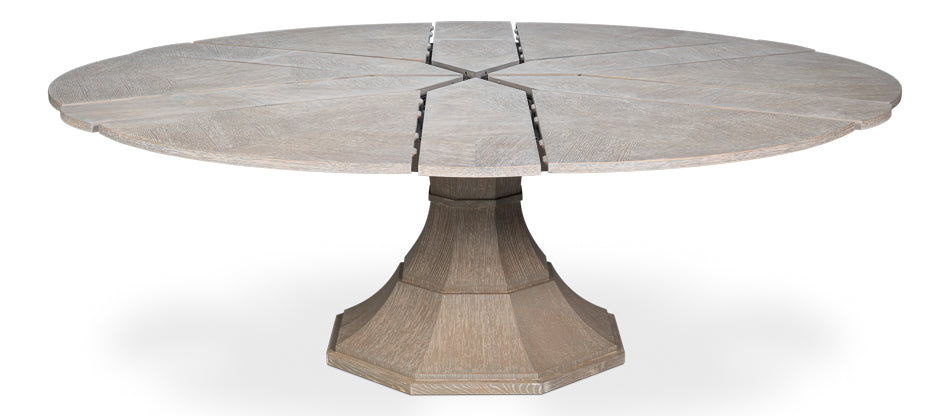 Giselle Jupe Extendable Wooden Dining Table-Dining Tables-Sarreid-LOOMLAN