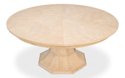Giselle Jupe Extendable Wooden Dining Table-Dining Tables-Sarreid-LOOMLAN