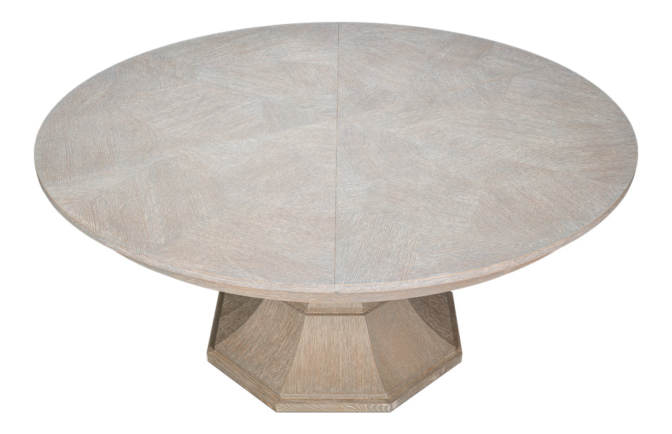 Giselle Jupe Extendable Wooden Dining Table-Dining Tables-Sarreid-LOOMLAN