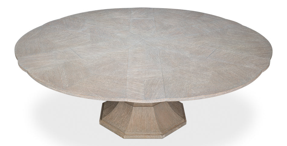 Giselle Jupe Extendable Wooden Dining Table-Dining Tables-Sarreid-LOOMLAN