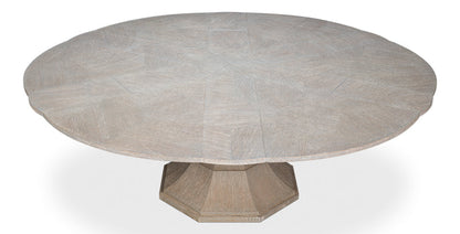 Giselle Jupe Extendable Wooden Dining Table-Dining Tables-Sarreid-LOOMLAN