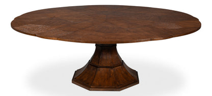 Giselle Jupe Extendable Wooden Dining Table-Dining Tables-Sarreid-LOOMLAN