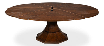 Giselle Jupe Extendable Wooden Dining Table-Dining Tables-Sarreid-LOOMLAN