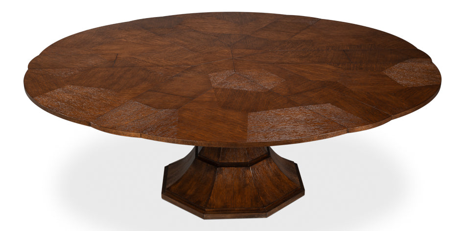 Giselle Jupe Extendable Wooden Dining Table-Dining Tables-Sarreid-LOOMLAN