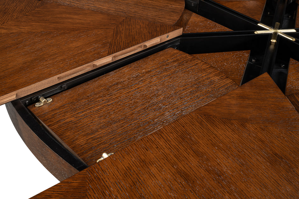 Giselle Jupe Extendable Wooden Dining Table-Dining Tables-Sarreid-LOOMLAN