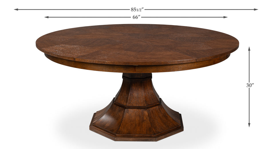 Giselle Jupe Extendable Wooden Dining Table-Dining Tables-Sarreid-LOOMLAN