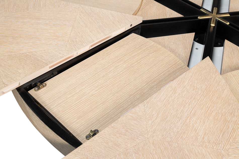 Giselle Jupe Extendable Wooden Dining Table-Dining Tables-Sarreid-LOOMLAN