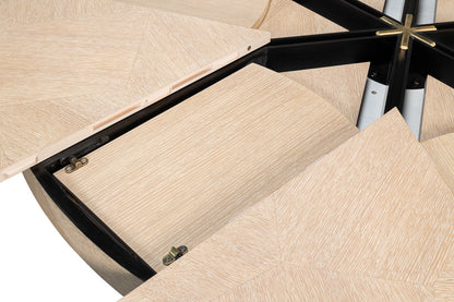 Giselle Jupe Extendable Wooden Dining Table-Dining Tables-Sarreid-LOOMLAN