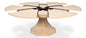 Giselle Jupe Extendable Wooden Dining Table-Dining Tables-Sarreid-Bleached Oak-Large-LOOMLAN