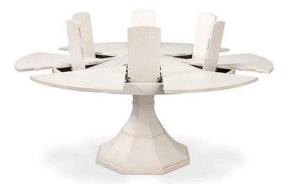 Giselle Jupe Wooden Round Dining Table-Dining Tables-Sarreid-LOOMLAN
