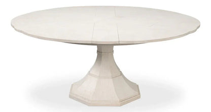 Giselle Jupe Wooden Round Dining Table-Dining Tables-Sarreid-LOOMLAN