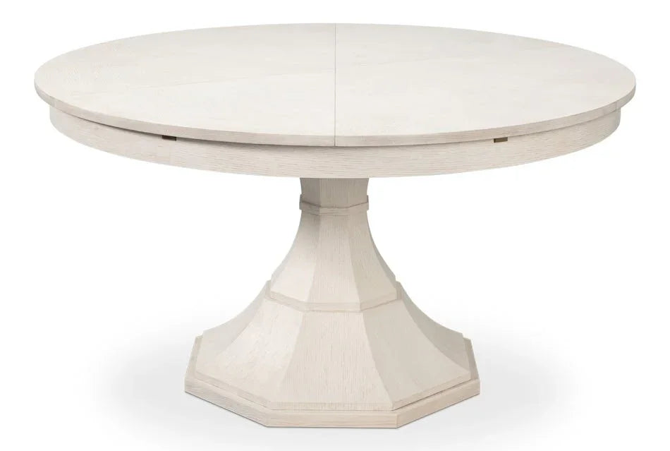 Giselle Jupe Wooden Round Dining Table-Dining Tables-Sarreid-LOOMLAN