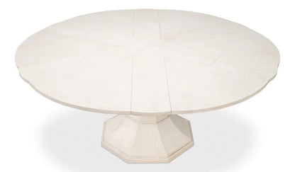 Giselle Jupe Wooden Round Dining Table-Dining Tables-Sarreid-LOOMLAN