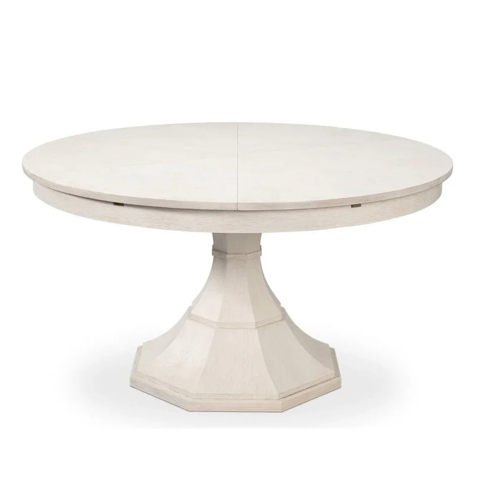 Giselle Jupe Wooden Round Dining Table-Dining Tables-Sarreid-Large-LOOMLAN