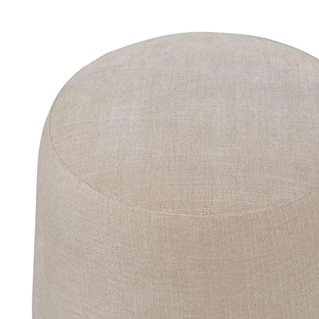 Giselle Performance Fabric Round Ottoman - LOOMLAN - LH Imports - Ottomans