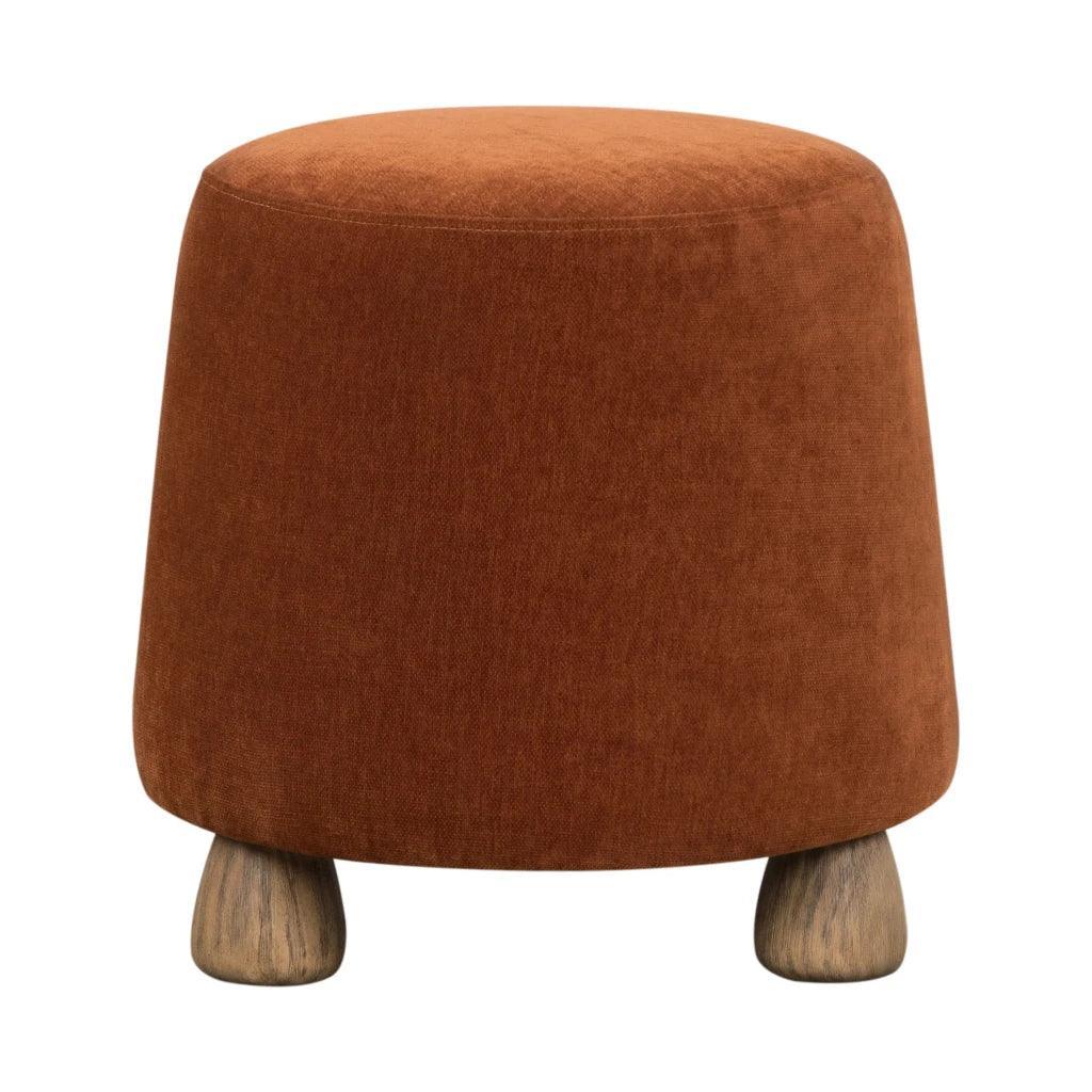 Giselle Performance Fabric Round Ottoman - LOOMLAN - LH Imports - Ottomans