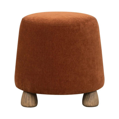 Giselle Performance Fabric Round Ottoman - LOOMLAN - LH Imports - Ottomans