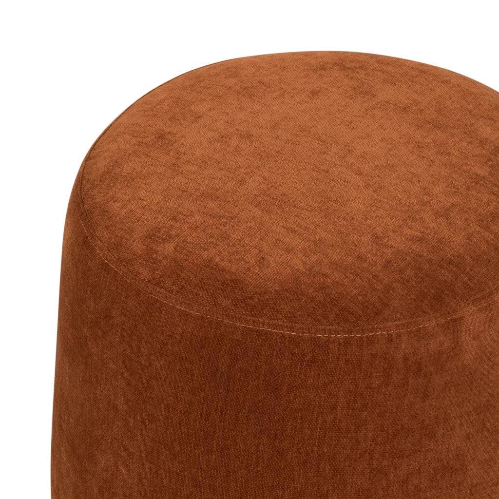 Giselle Performance Fabric Round Ottoman - LOOMLAN - LH Imports - Ottomans