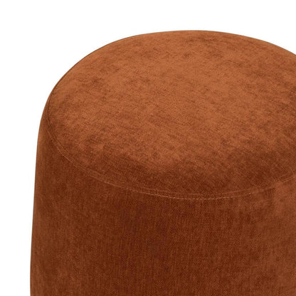 Giselle Performance Fabric Round Ottoman - LOOMLAN - LH Imports - Ottomans